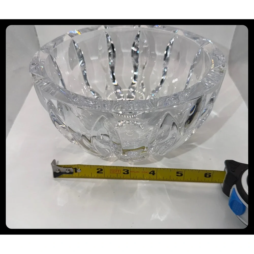 Rogaska Crystal Bowl Home Decor Clear Cut Glass Centerpiece Dish
